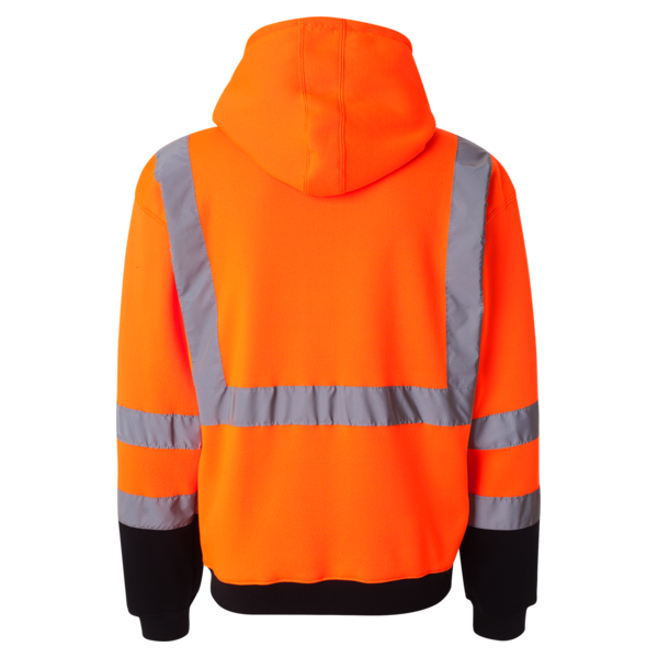 Hi-Vis Full-Zip Hooded Sweatshirt - Image 3